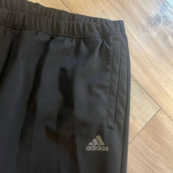 Adidas Black Athletic Workout Joggers‎ Men Large Bin I-18 - Picture 3 of 5